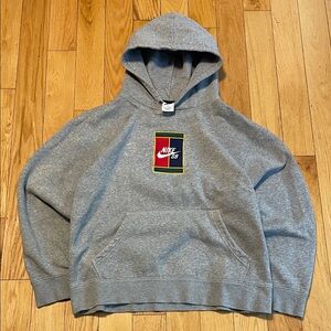 Nike SB Gray Hoodie with Multicolor Logo